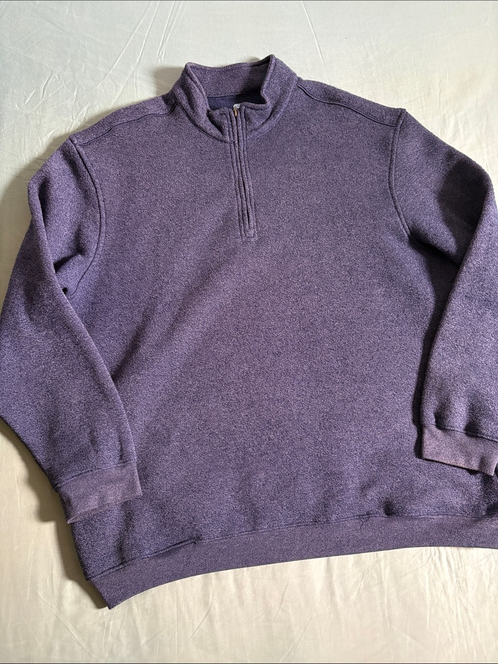 PGA Tour Blue Heather Quarter-Zip Pullover